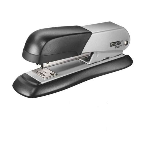 RAPID "FM12" tűzőgép, ezüst és fekete, 24/6 és 26/6 tűzőkapcsokhoz, 25 lap kapacitás