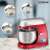 Bomann KM 6009 CB 5 l, 1000 W red and silver stand mixer with dough hook, stirring hook, and whisk attachment