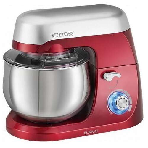 Bomann KM 6009 CB 5 l, 1000 W red and silver stand mixer