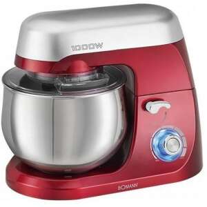 Bomann KM 6009 CB 5 l, 1000 W Standmixer in Rot und Silber - Küchenroboter