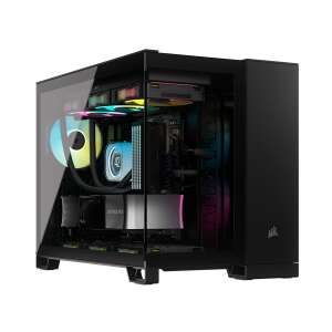 Corsair iCUE Link 2500X RGB számítógép ház, fekete, edzett üveg, oldalnézet - Corsair