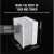 Corsair 6500D Airflow Dual Chamber PC Case, white, showing the dimensions of the case