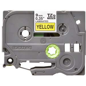 Brother TZe-621 9mm laminated yellow label tape cassette - Brother
