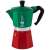 Bialetti Moka Express 1-cup stovetop espresso maker in green and red