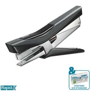 Spajalica Rapid Fixativ F11, crna, 10/4, 15 listova - Klamerica, klamarica