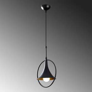 Namutenahi fekete 1 mennyezeti lámpa, modern design gyűrűvel és kúp alakú árnyékolóval - Mennyezeti lámpa