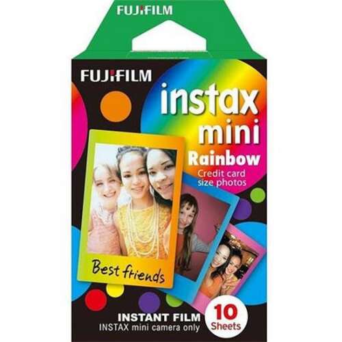 Fujifilm Instax mini Rainbow okamžitý fotografický film, 10 listov, veľkosť kreditnej karty