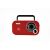 Camry CR1140R red portable AM/FM radio front view