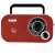 Camry CR1140R red AM/FM radio with telescopic antenna