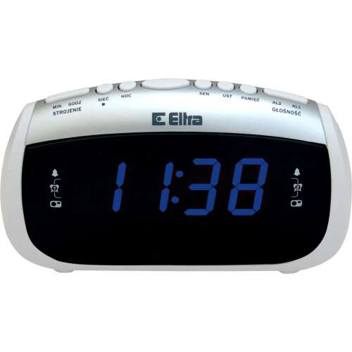 Eltra Zosia white radio alarm clock