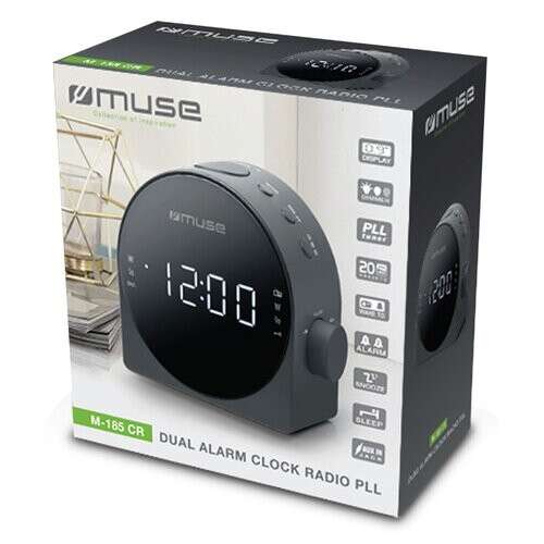 Muse M-185 CR rádió Óra Digitális Fekete 56104758