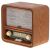 Close-up of Camry CR1188 retro radio with wooden design