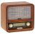 Camry CR1188 retro radio with wooden finish, angled shot