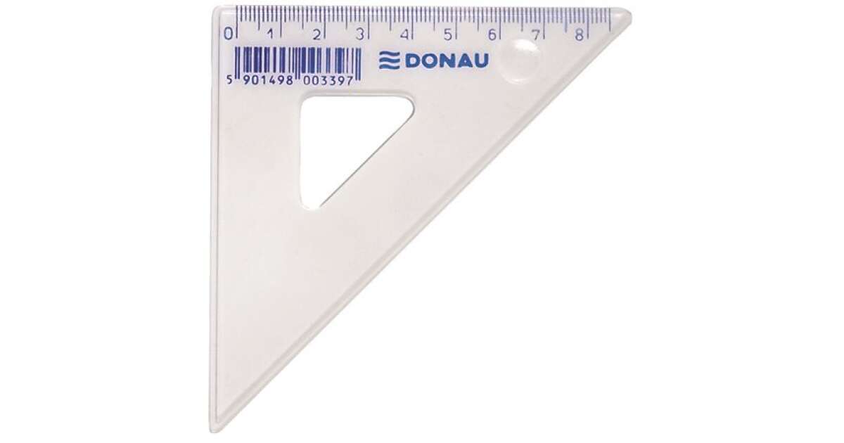 DONAU 8,5 cm 45°-Dreieckslineal Kunststoff