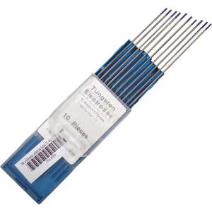 10 darabos 1,6mm x 175mm volfrám elektróda készlet, lila, hegesztéshez - Hegesztő pálca