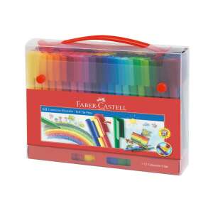 Faber-Castell Connector Filzstift-Set, 60 Farben, mit 12 Verbindungsclips - Zeichengeräte