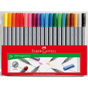 Faber-Castell Grip Finepen 0,4 mm 20er Set mit farbigen Filzstiften - Faber-Castell Fineliner