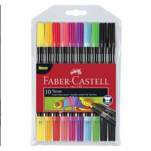 Faber-Castell 10 Neon kétoldalas filctoll készlet - Rajzeszköz