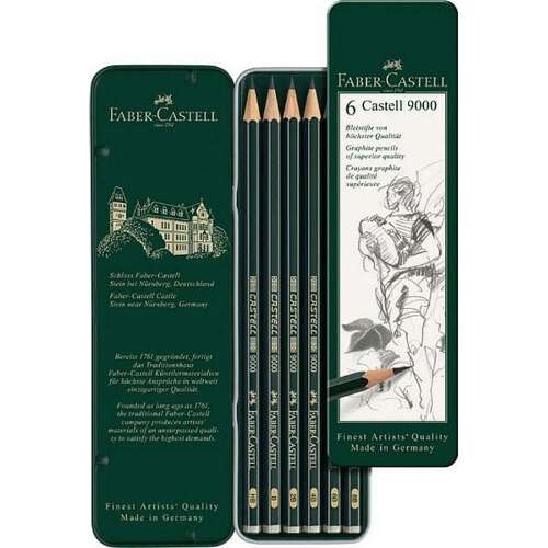 Faber-Castell 9000 Grafitceruza Szett - 6 db