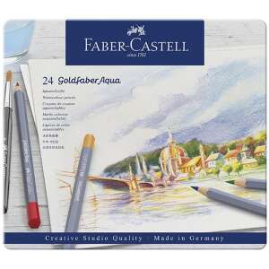 Faber-Castell Goldfaber Aqua akvarell ceruzák, 24 szín, fém dobozban - Művészceruza