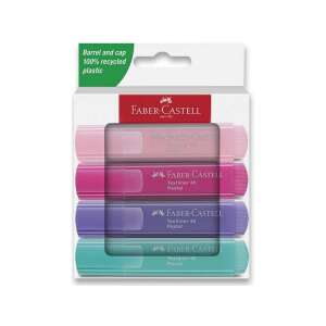 Faber-Castell Textliner 46 Pastel Textmarker-Set, 4er Pack, Pastellfarben - Schreibwaren