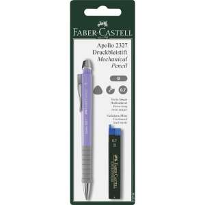 Creion mecanic Faber-Castell Apollo 2327, 0,7 mm, plumb B, cu radieră rotativă extra lungă - Papetărie