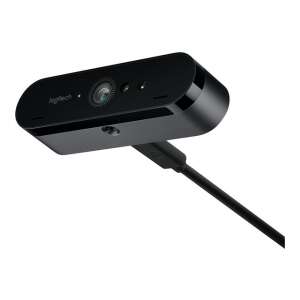 Webcam Logitech Brio 4K Stream Edition, negru, vedere din unghi - Logitech Camere web