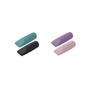 Faber-Castell Grip 2001 RollOn Erasers, 2 Pack, Black/Ocean Blue and Rose/Lilac - Eraser