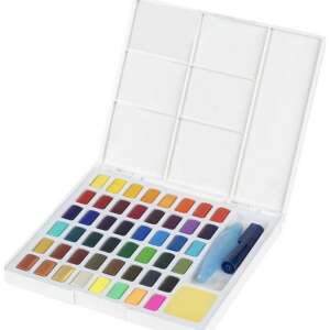 Faber-Castell Art Graphic Aquarellfarben-Set mit 48 Farben, Wasserdosierpinsel und Schwamm - Schulanfang, Schulmaterialien