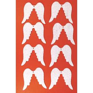 Filcfigura - Angyalszárny (8 db/cs, átm. kb.: 6 cm)