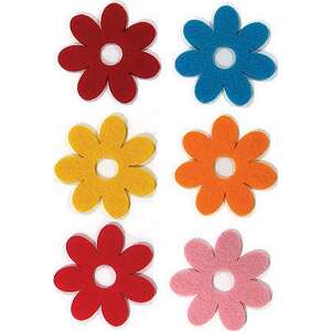 Filcfigura - Hétszirmú virág (6 db/cs, átm. kb.: 6 cm)