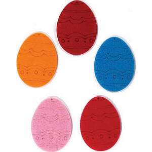 5 darabos filc húsvéti tojás szett, kb. 6cm, vegyes színben - Filcfigura