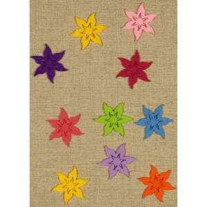 10 darabos kis filc virág forma, tökéletes kézműveskedéshez és dekorációhoz - Filcfigura