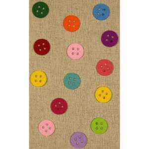 14 darabos 2,5 cm-es filc gomb alakú figura szett, vegyes színekben - Pentart