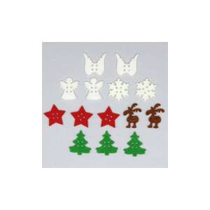 Filcfigura - Gomb alakú filcfigura karácsonyi "A" szort. (kb. 2,5 cm )