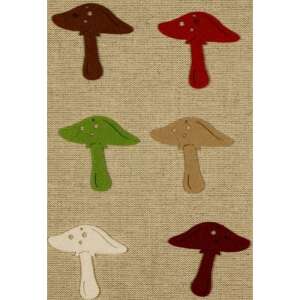 Pentart filc gomba figurák, 6 darabos szett, kb. 6 cm átmérőjű - Filcfigura