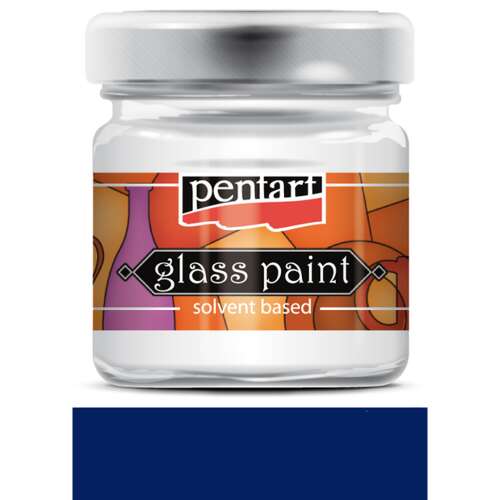 Pentart üvegfesték, oldószeres, kék, 30ml