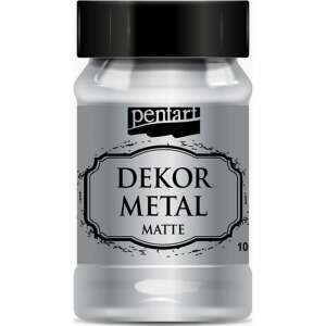 Pentart Dekor Metál Matt Ezüst Festék, 100ml - Pentart
