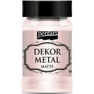 Pentart Dekor Metál Matt Rózsaszín Arany Festék, 100ml - Pentart