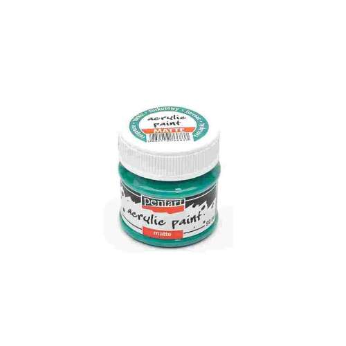 Pentart akrilfesték, 50ml, türkiz, matt felület - Iskolakezdés és iskolaszer
