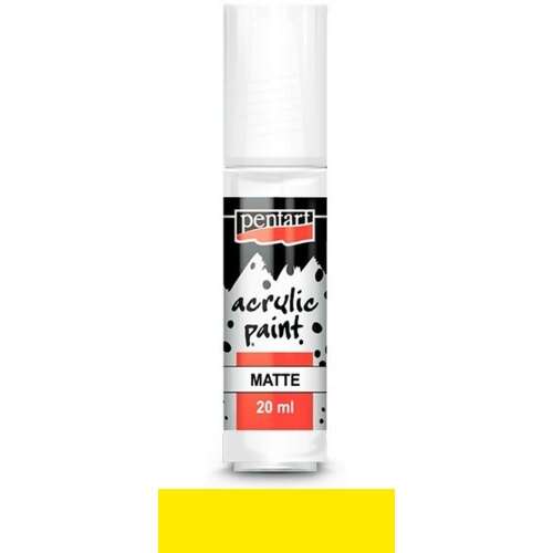 Pentart Akrilfesték, Matt, Sárga, 20ml