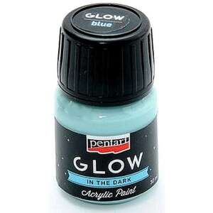 Pentart GLOW sötétben világító akrilfesték 30 ml kék
