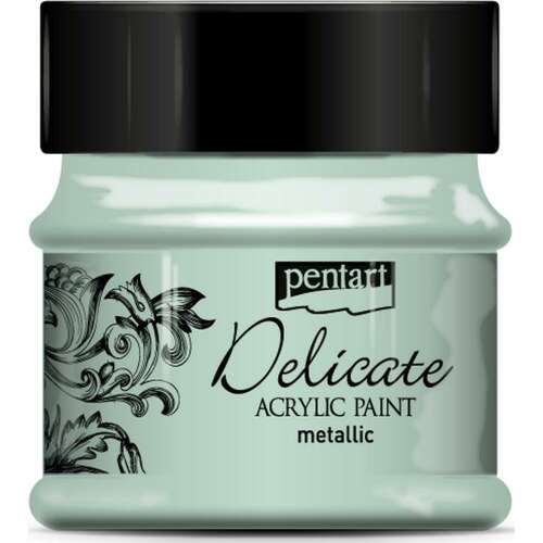 Pentart Delicate Metál Akrilfesték, 50ml, menta zöld