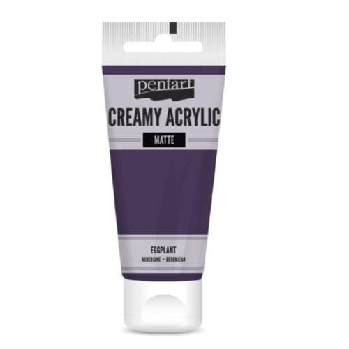 Pentart Krémes Akrilfesték Matt, Padlizsán 60ml