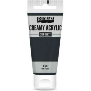 Pentart Krémes Akrilfesték, Fekete, 60ml - Akrilfesték