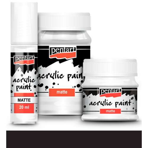 Pentart akrilfesték, matt fekete, 100ml