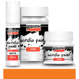 Pentart akrilfesték, matt felület, narancssárga szín, 100ml - Iskolakezdés, iskolaszer