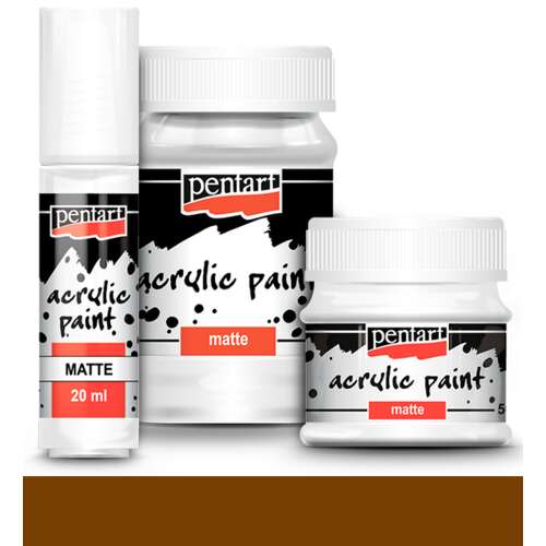 Pentart akrilfesték, matt felület, világosbarna szín, 100ml