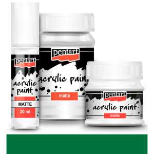 Pentart akrilfesték, matt felület, 3 méretben, zöld színben - Iskolakezdés, iskolaszer