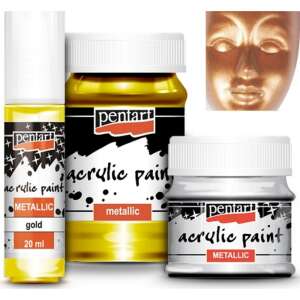 Pentart Metál Akrilfesték, Arany, 230ml - Akrilfesték